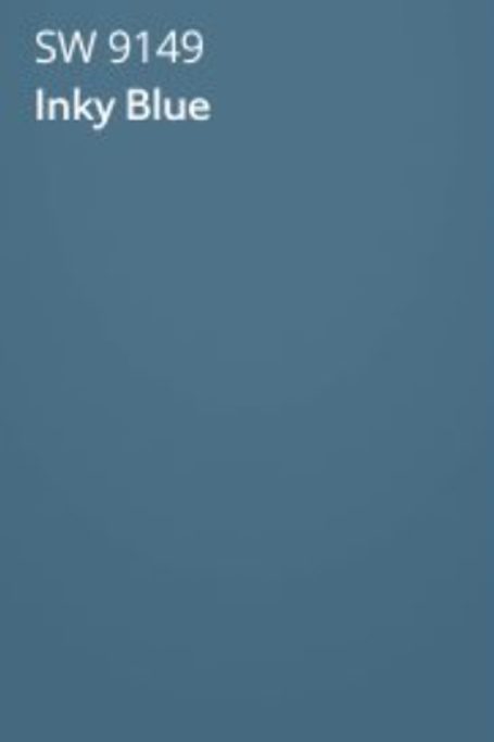 a sherwin williams inky blue paint chip sample